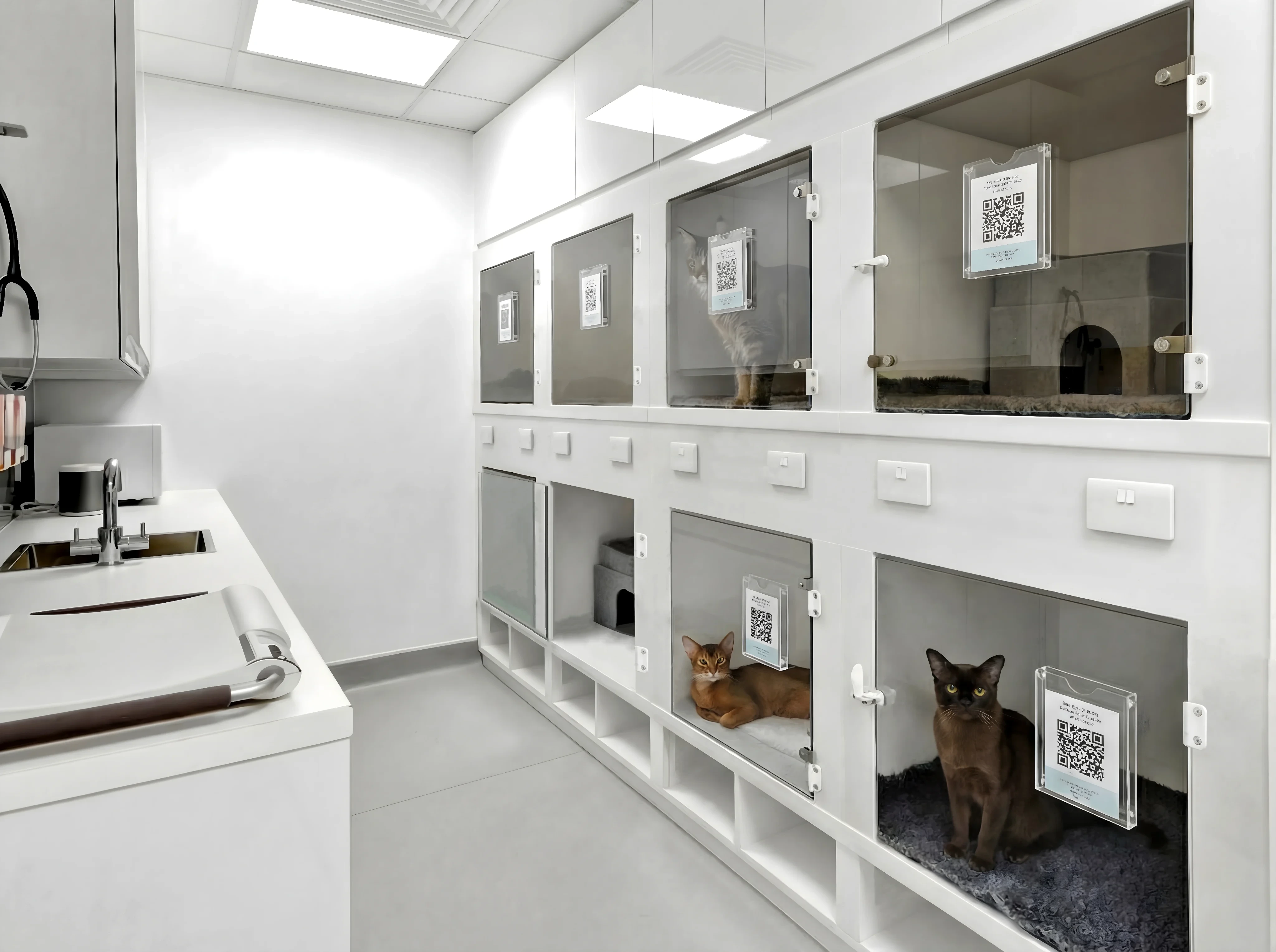 System concept cards for the veterinary workflow